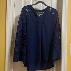 Shein blue blouse